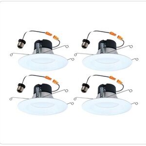 New halo 4-Pack White LED Recessed lights 5”/6”